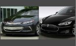Chevrolet Volt 2016 обгоняет Tesla Model S 85